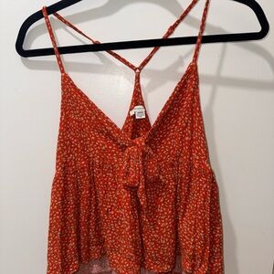 American Eagle Outfitters Red Floral Top